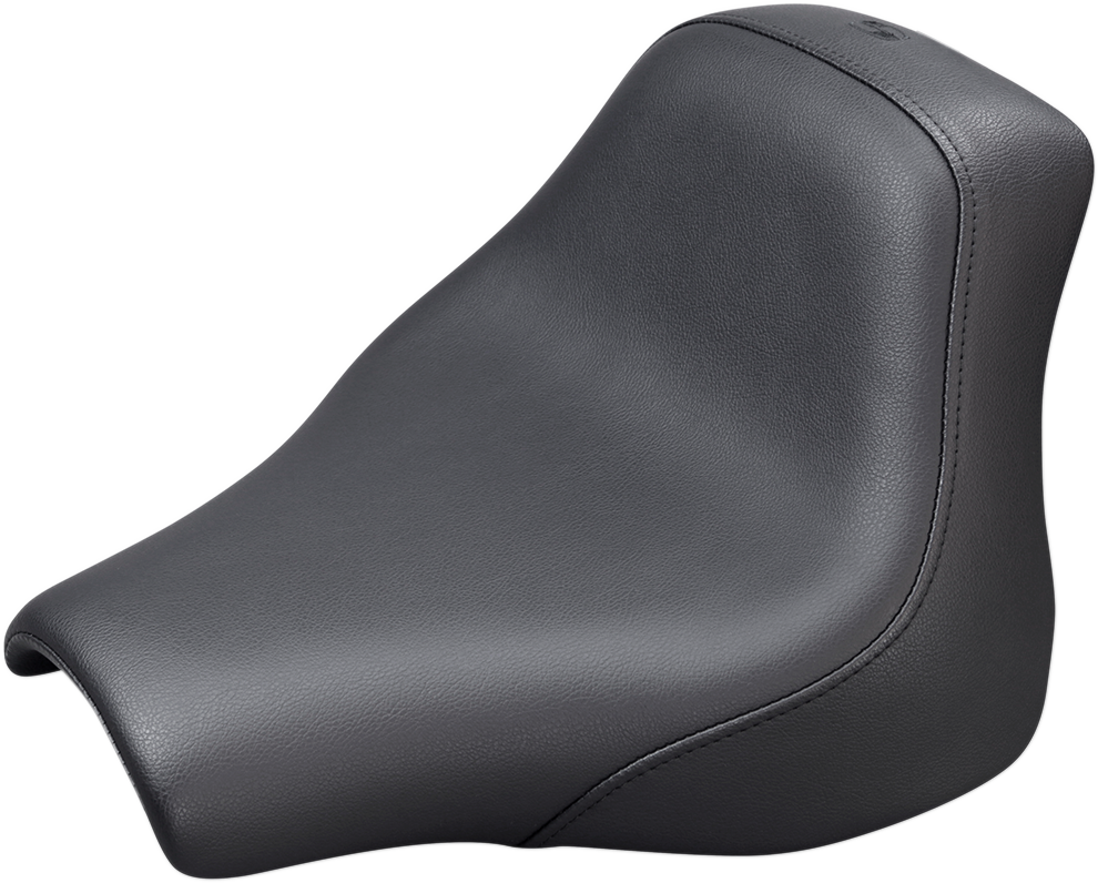 SADDLEMEN Seat - Renegade™ Solo - Black - Smooth - Softail '18-19