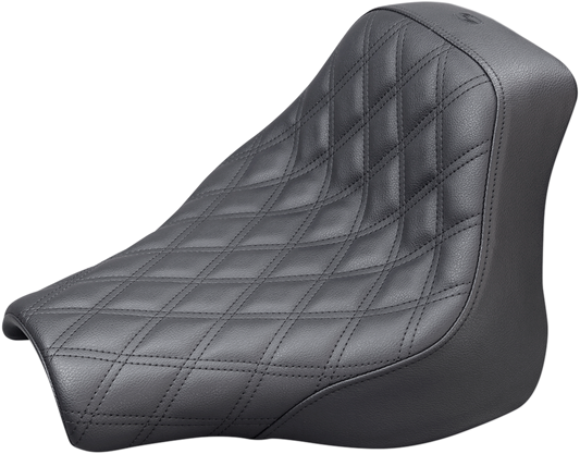 SADDLEMEN Renegade Solo Seat - Lattice Stitched - Black - Softail '18-'19