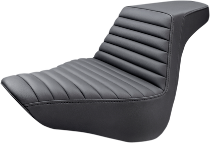 SADDLEMEN Step-Up Seat - Front Tuck-n-Roll - Black - Softail '18-'24