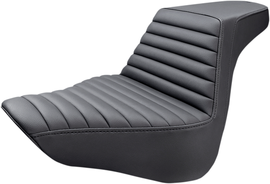 SADDLEMEN Step-Up Seat - Front Tuck-n-Roll - Black - Softail '18-'24