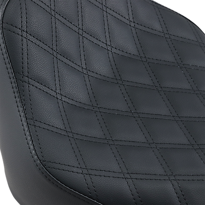 SADDLEMEN Renegade Solo Seat - Lattice Stitched - Black - Softail '18-'20
