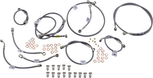 GBRAKES Brake Line Kit - Front / Rear - Stainless Steel - FJR1300A ABS '06-'07