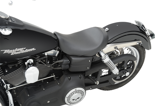 SADDLEMEN S3 Super Slammed Seat - Solo - Black - Dyna '06-'17