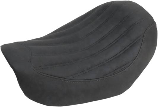 SADDLEMEN Knuckle Solo Seat - Ribbed - Black - Dyna '06-'17