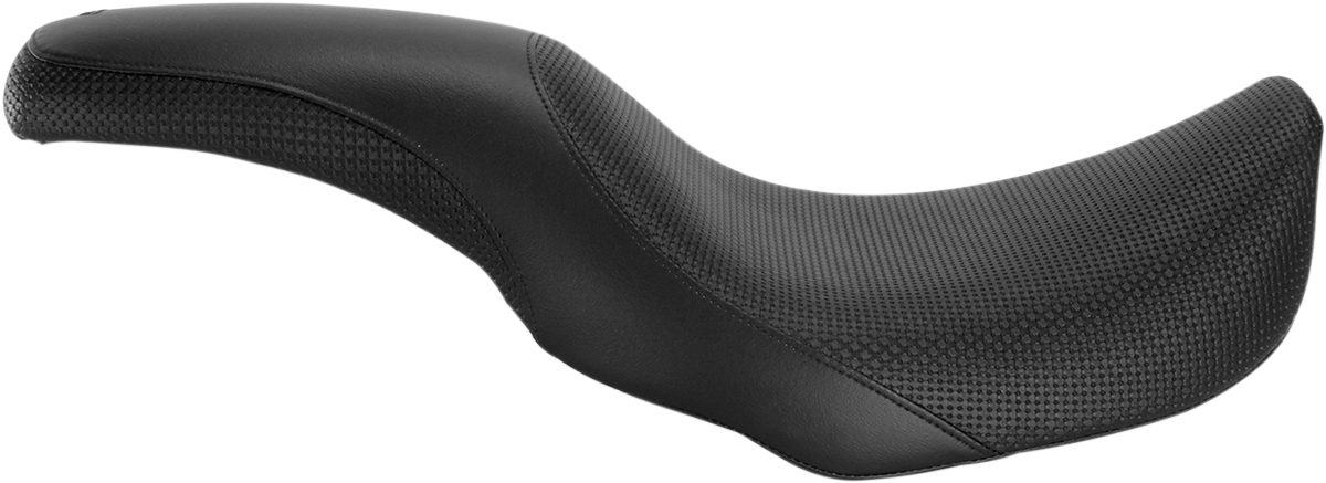 SADDLEMEN Profiler™ Basket-weave Seat - Black - Dyna '06-'17