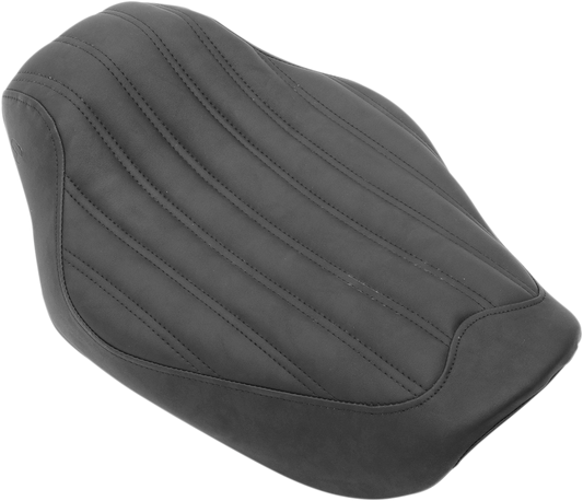 SADDLEMEN Knuckle Solo Seat - Ribbed - Black - Dyna '04-'05
