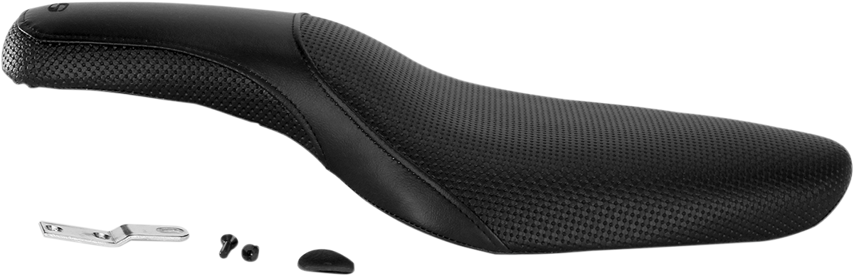 SADDLEMEN Profiler™ Basket-weave Seat - Black - Sportster '82-'03