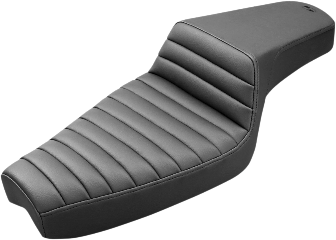 SADDLEMEN Step-Up Seat - Front Tuck-n-Roll - Black - Sportster '04-'20