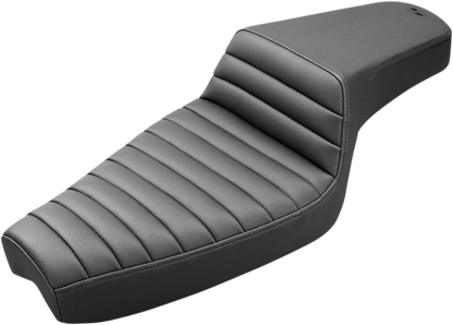 SADDLEMEN Step-Up Seat - Front Tuck-n-Roll - Black - Sportster '04-'20