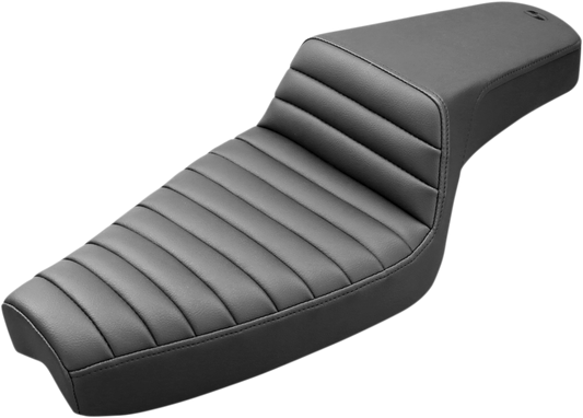 SADDLEMEN Step-Up Seat - Front Tuck-n-Roll - Black - Sportster '04-'20