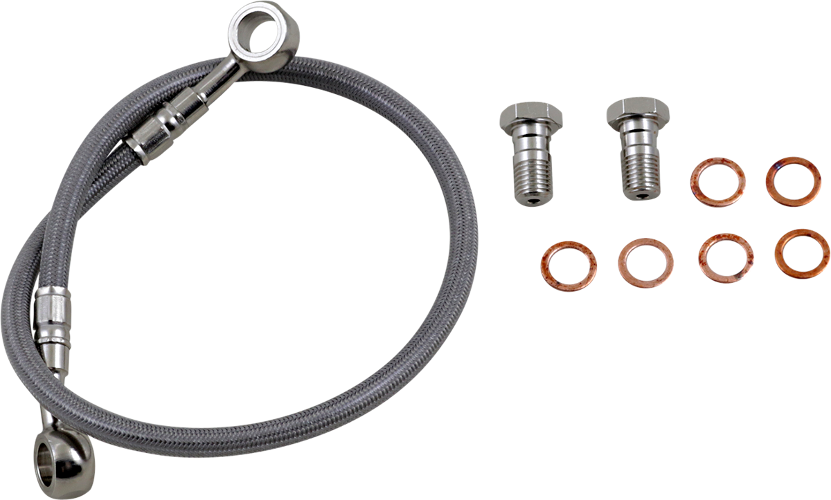 GBRAKES Complete Brake Line Kit - Rear - Stainless Steel - ZX600 Ninja '03-'04