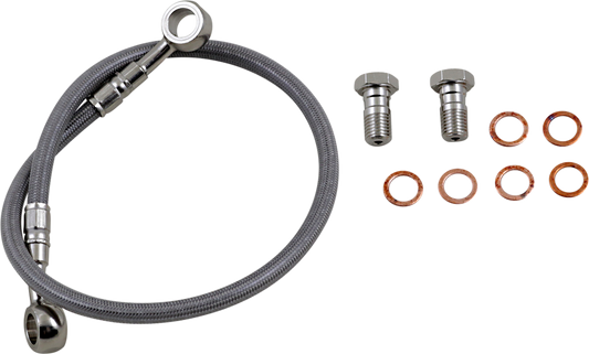 GBRAKES Complete Brake Line Kit - Rear - Stainless Steel - ZX600 Ninja '03-'04
