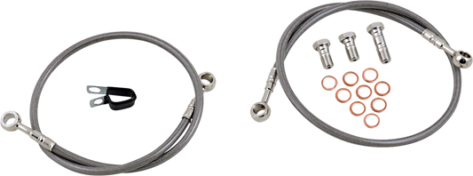 GBRAKES Complete Brake Line Kit - Front - Stainless Steel - YZF-R6 / YZF-R6S '03-'09