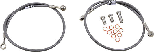 GBRAKES Complete Brake Line Kit - Front - Stainless Steel - SV650 '03-'04