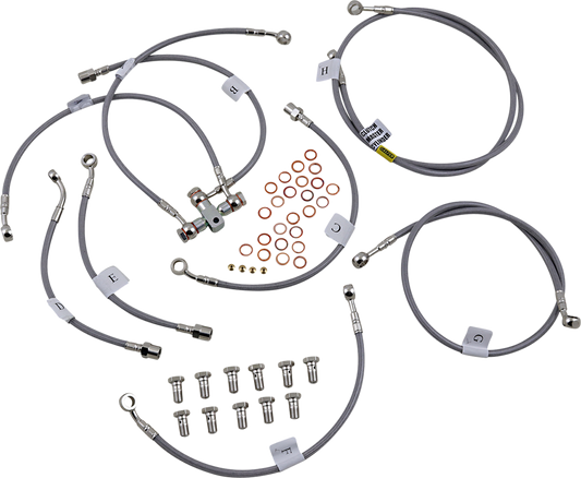 GBRAKES Complete Brake Line Kit - Front / Rear - Stainless Steel - FJR1300A ABS '04-'05