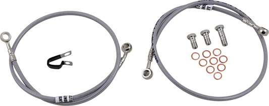 GBRAKES Complete Brake Line Kit - Front - Stainless Steel - FZS600 FZ6 '04-'06