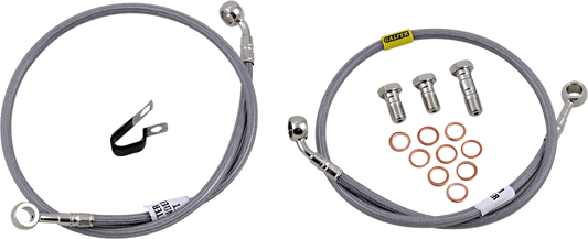 GBRAKES Complete Brake Line Kit - Front - Stainless Steel - ZZR 600 '04-'08
