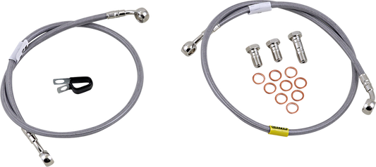 GBRAKES Complete Brake Line Kit - Front - Stainless Steel - Ninja 650 '06-'11