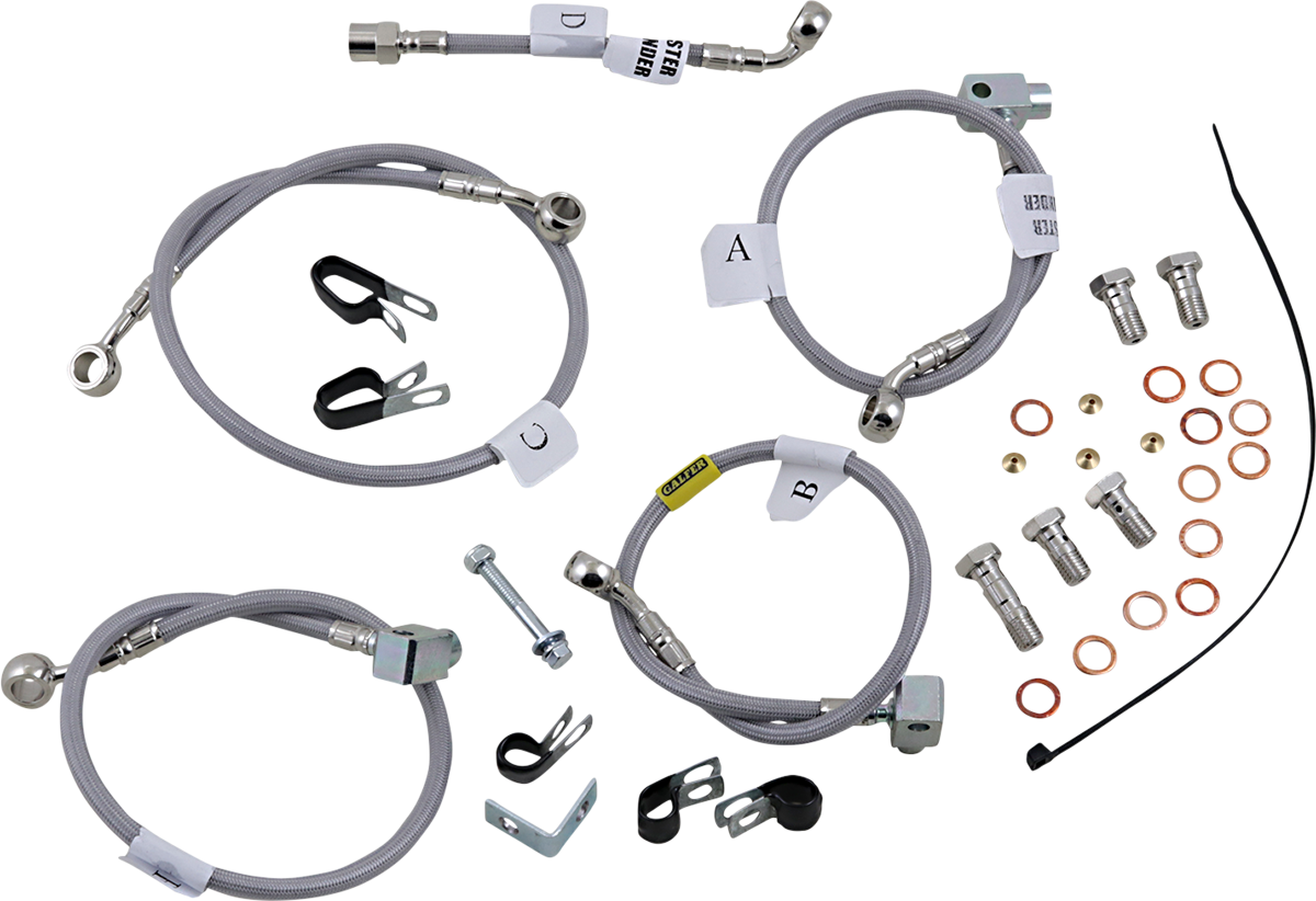 GBRAKES Brake Line Kit - Front / Rear - Stainless Steel - CBR1000RR ABS '09-'16