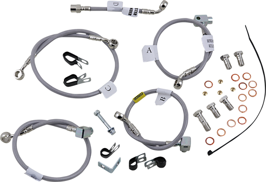 GBRAKES Brake Line Kit - Front / Rear - Stainless Steel - CBR1000RR ABS '09-'16
