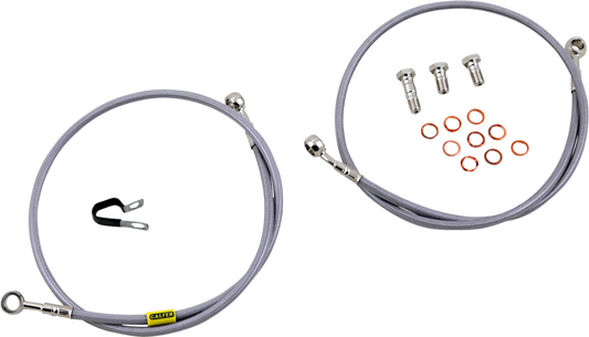 GBRAKES Brake Line Kit - Front - Stainless Steel - V-Max '85-'07
