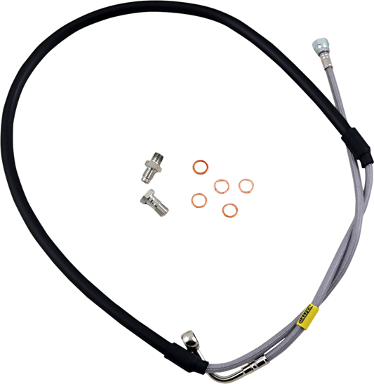 GBRAKES Complete Brake Line Kit - Front - Stainless Steel - YZ125 / YZ250 '90-'95