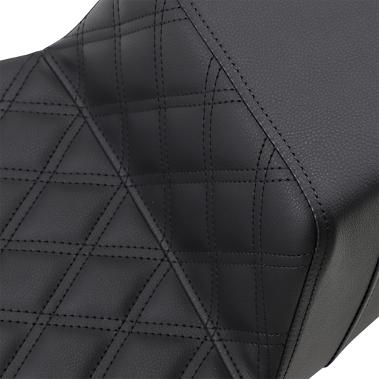 SADDLEMEN Step-Up Seat - Extended Reach - Front Lattice Stitch - Touring '08-'24