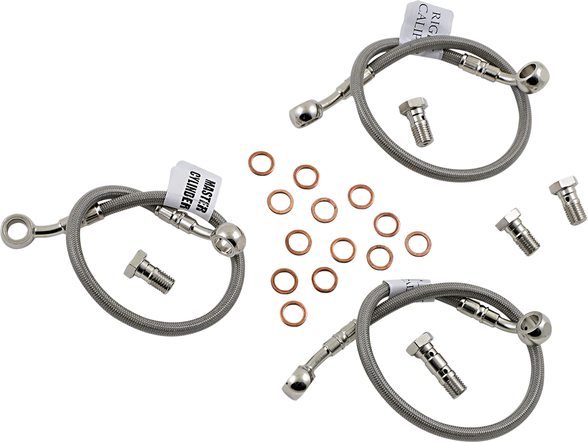 GBRAKES Complete Brake Line Kit - Front - Stainless Steel - ZRX1100 / ZRX1200 '99-'05
