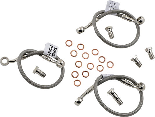 GBRAKES Complete Brake Line Kit - Front - Stainless Steel - ZRX1100 / ZRX1200 '99-'05
