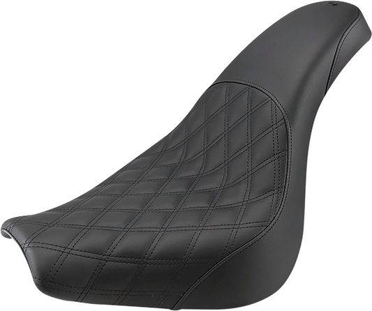 SADDLEMEN Profiler Seat - Front Lattice/Rear Smooth - Black - Softail '18-'20