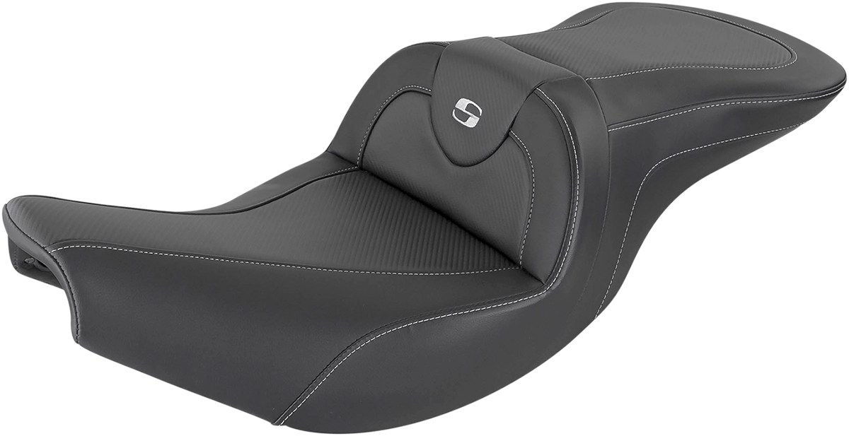 SADDLEMEN Roadsofa* Seat - Carbon Fiber - Without Backrest - Black - '14-'19 Indian Models
