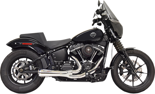 BASSANI XHAUST 2:1 Short Exhaust - Chrome - 2018-2021 SOFTAIL MODELS