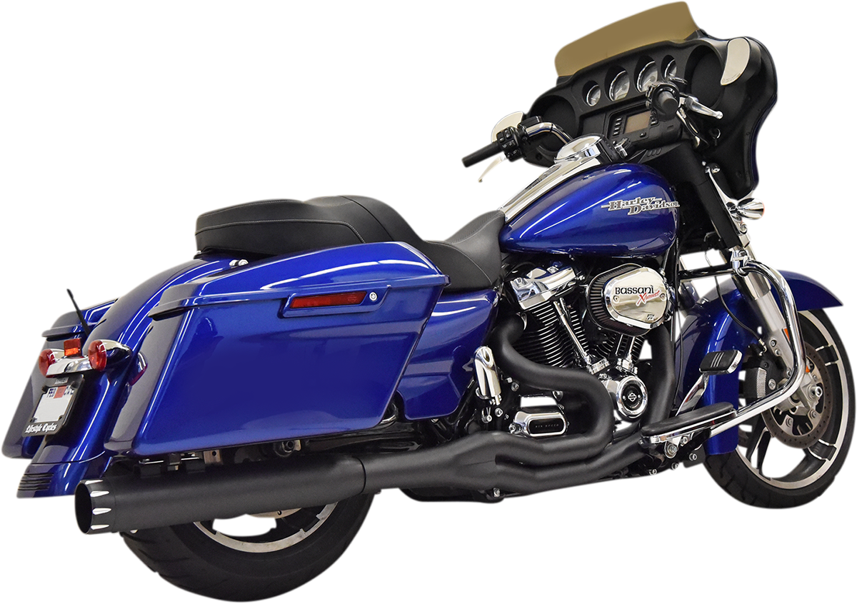 BASSANI XHAUST 2:1 High Horsepower Exhaust - Black - '17-'20 TOURING