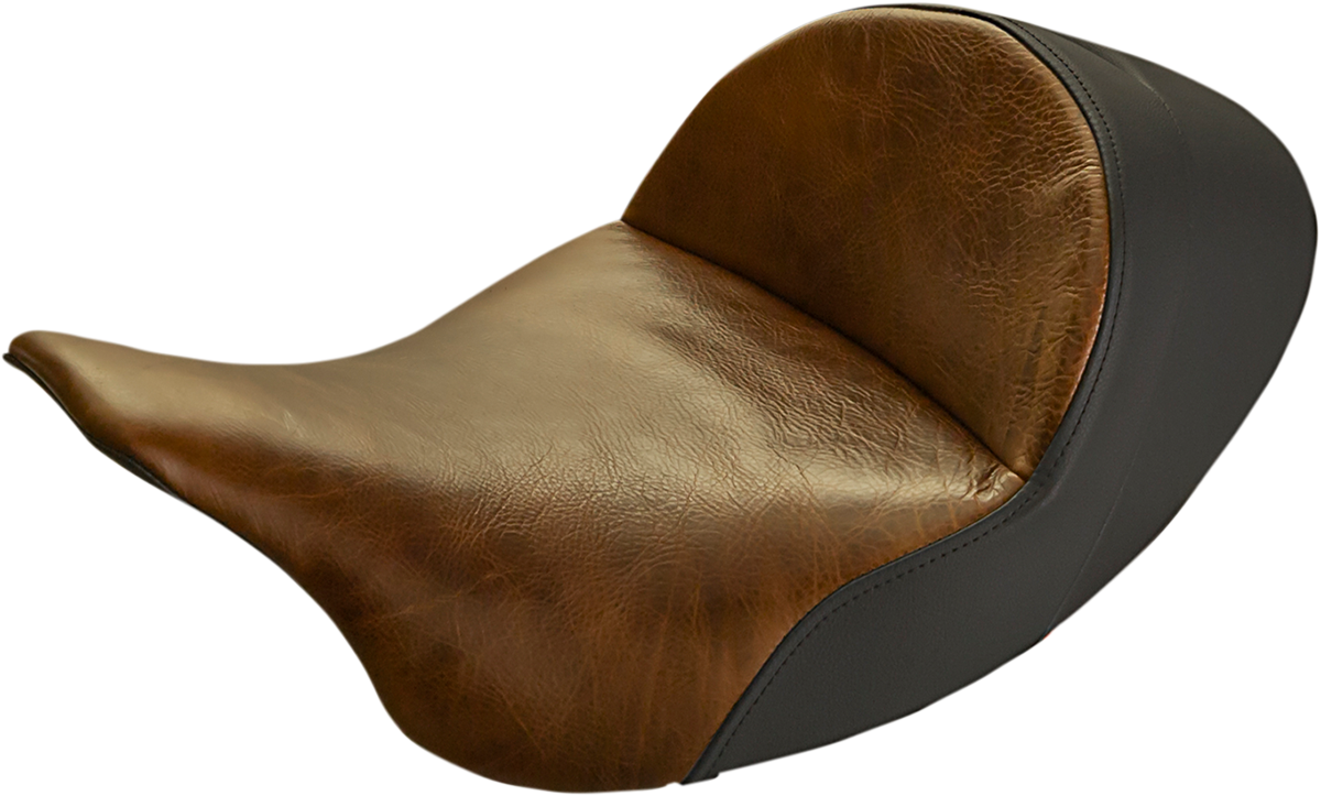 SADDLEMEN Seat - Lariat Solo - Low - Distressed Brown - Touring '08-'24