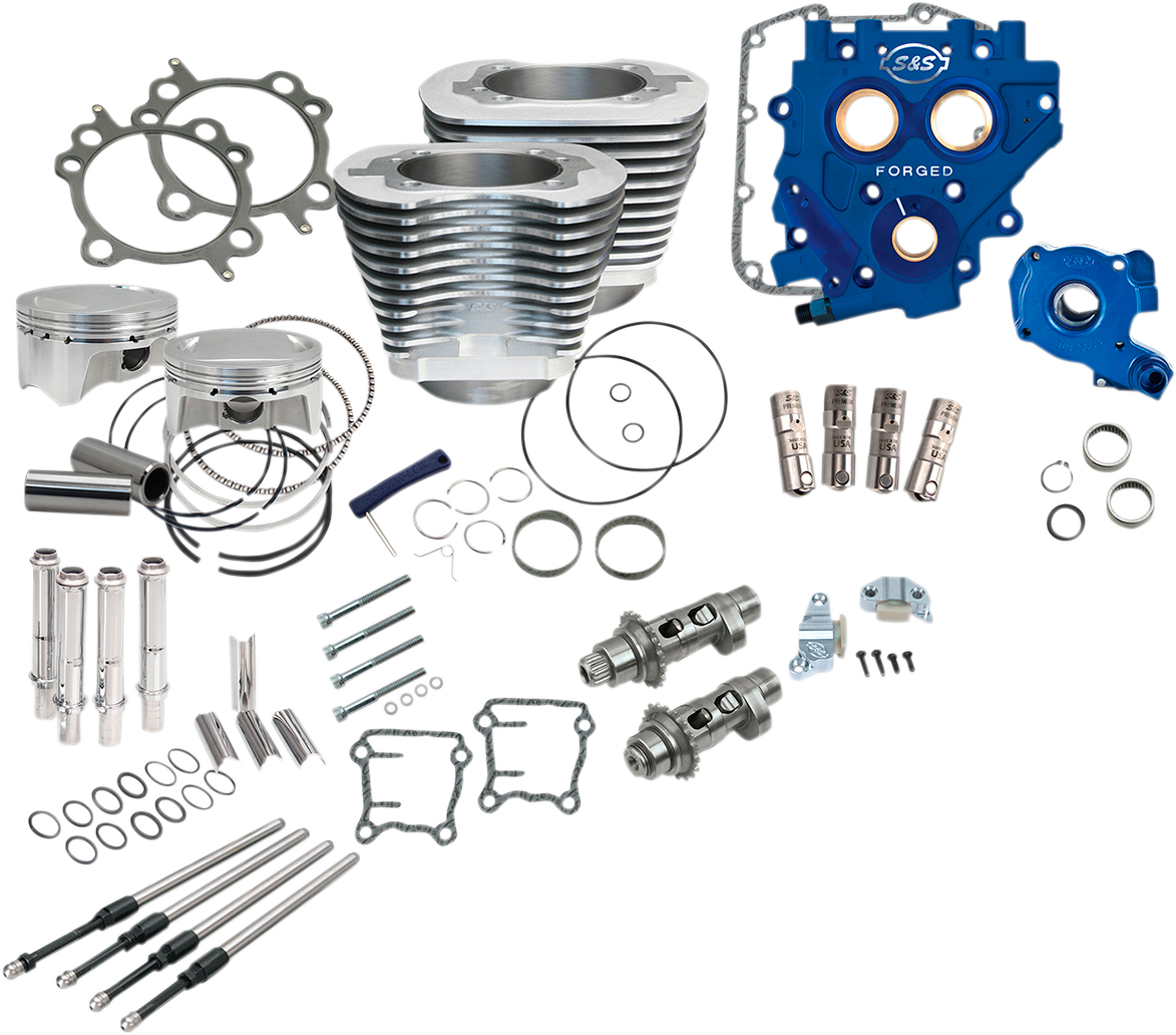 S&S CYCLE 110" Power Package Performance Kit - Chain Drive - Silver