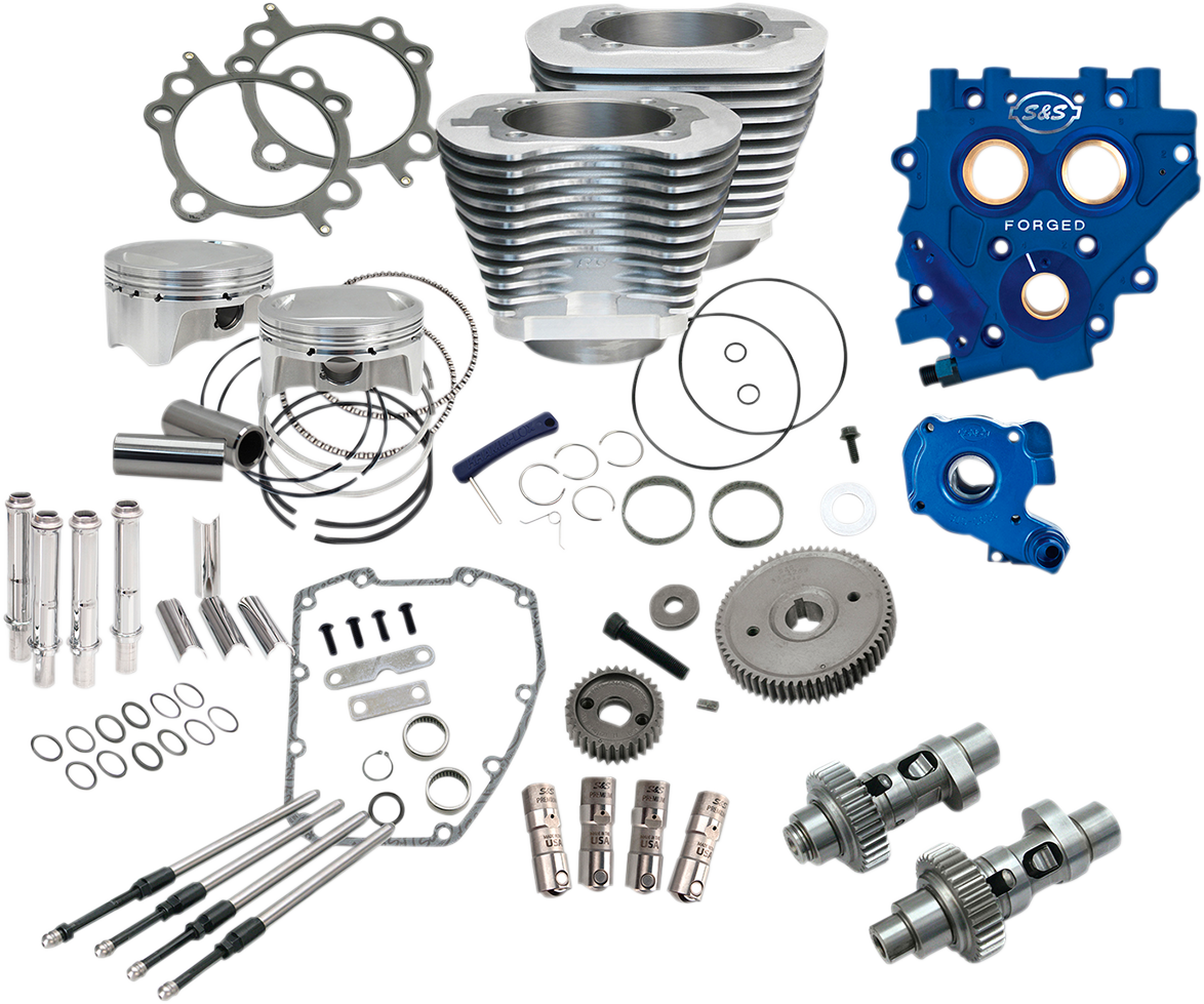 S&S CYCLE 110" Power Package Performance Kit - Gear Drive - Silver
