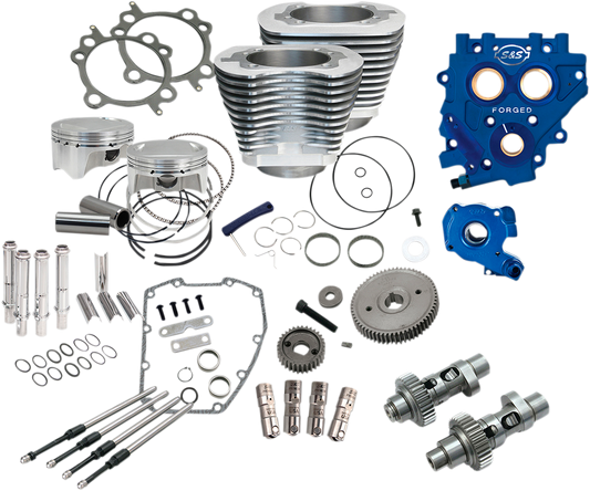 S&S CYCLE 110" Power Package Performance Kit - Gear Drive - Silver