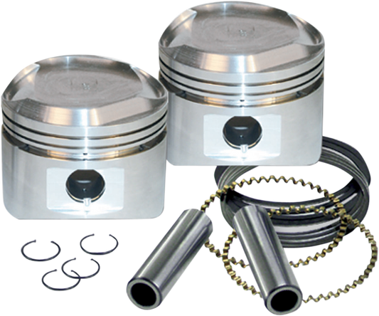 S&S CYCLE Piston Kit - for 89" Stroker Kits & Super Stock Heads - 3.5" - +.010
