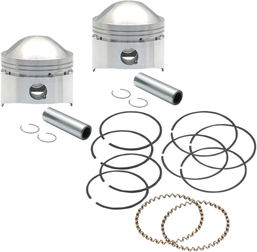 S&S CYCLE Piston Kit - Low Compression - 74" Stock Motor - +.030