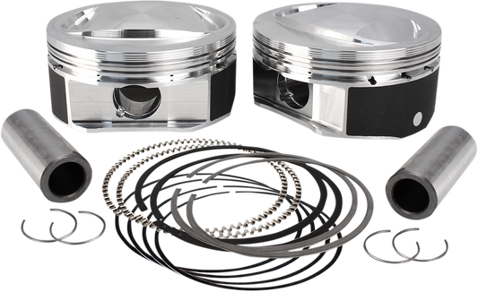 S&S CYCLE High Compression Piston Kit - 110" Twin Cam CVO Motor - +.010