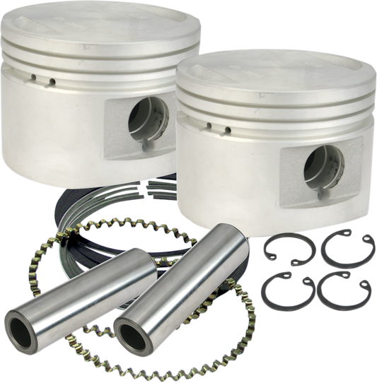 S&S CYCLE Piston Kit - for 80" Stock or S&S Heads - 3.5" - +.010