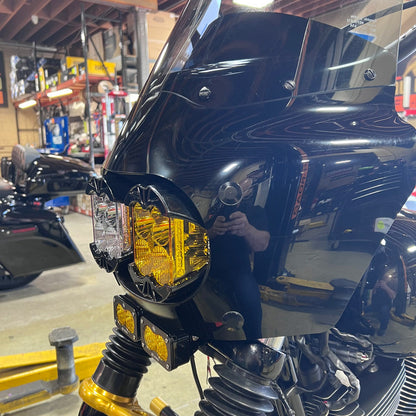 A10 Moto 18+ M8 Fat Bob Dual LP4 Lighting Bracket Combo Kit