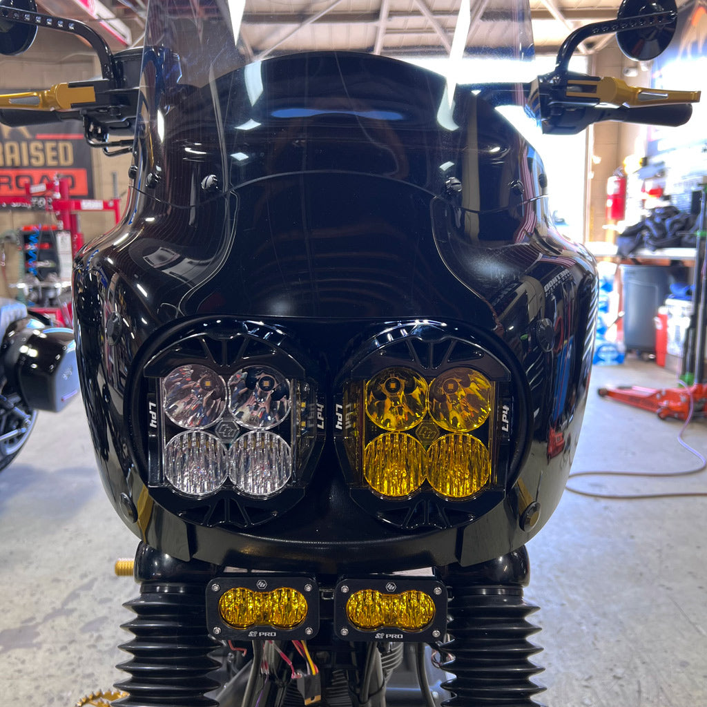 A10 Moto 18+ M8 Fat Bob Dual LP4 Lighting Bracket Combo Kit
