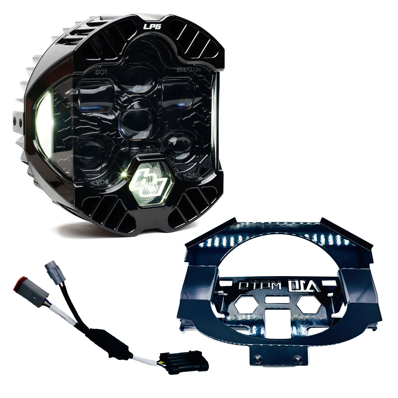 A10 Moto 23.5+ HD Street Glide Baja Designs DOT LP6 Lighting Combo Kit 127128