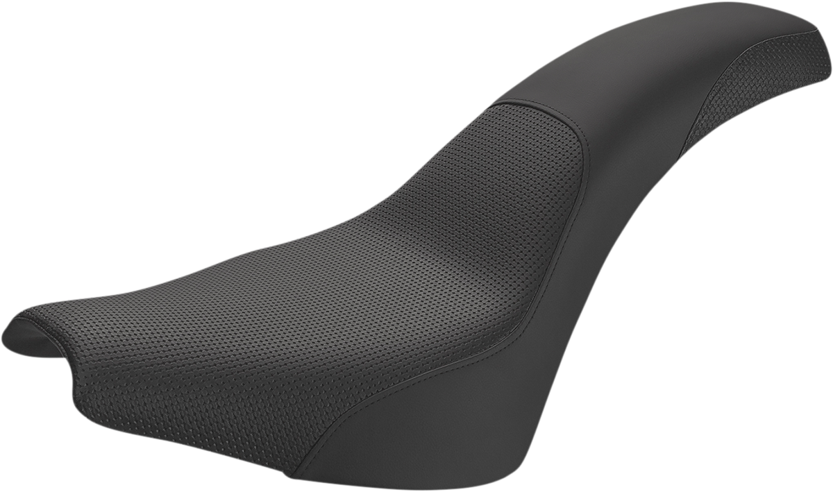 SADDLEMEN Profiler™ Basket-weave Seat - Black - Softail '18-'24