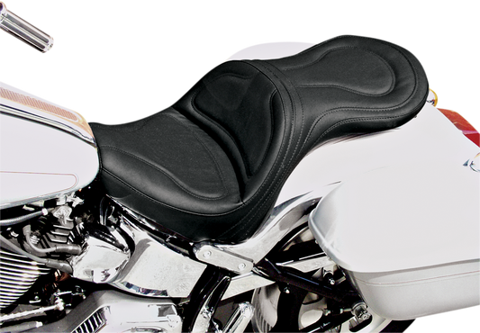 SADDLEMEN Seat - Explorer™ - Without Backrest - Stitched - Black - Softail '00-'07