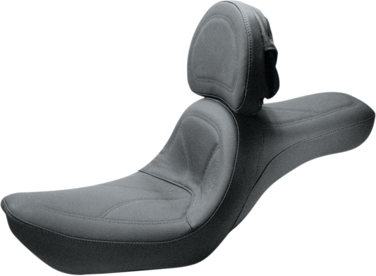 SADDLEMEN King 2-Up Seat - with Backrest - Dyna '96-'03