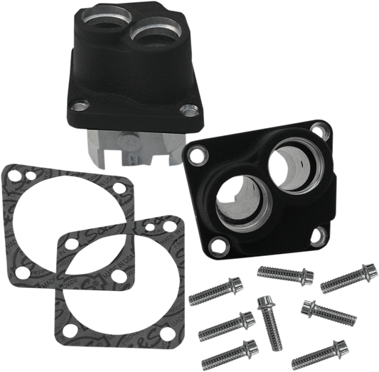 S&S CYCLE TAPPET GUIDE SET WRINKLE BLACK