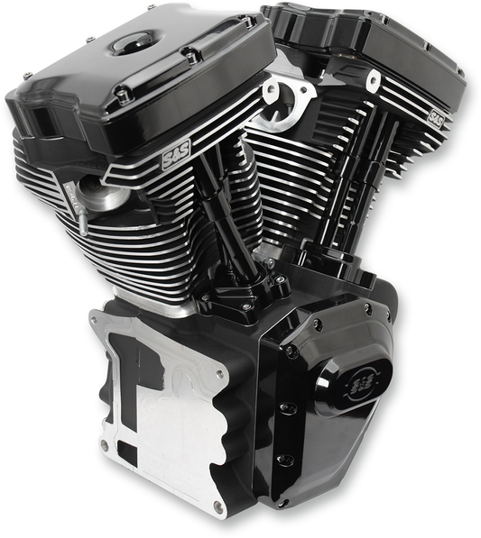 S&S CYCLE T124 Long Block Engine - Black - Touring | Dyna