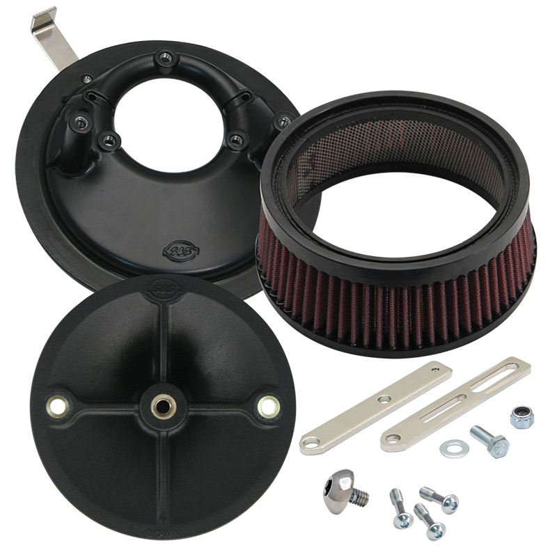 S&S CYCLE Universal Stealth Air Cleaner Kit for 1936-'92 HD® Big Twins & 1957-'90 Sportster® Models with Super E&G Carbs